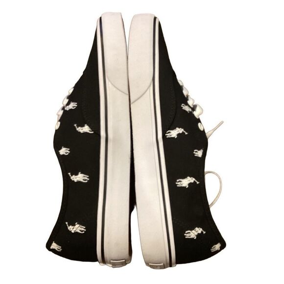 NEW Polo Ralph Lauren Men's All Over Pony Player Keaton Sneakers in Black Sz 8.5 - Picture 7 of 12